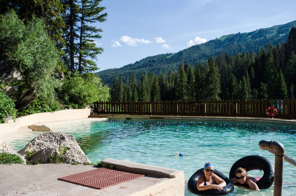 Hot Springs Overlooking a Forest