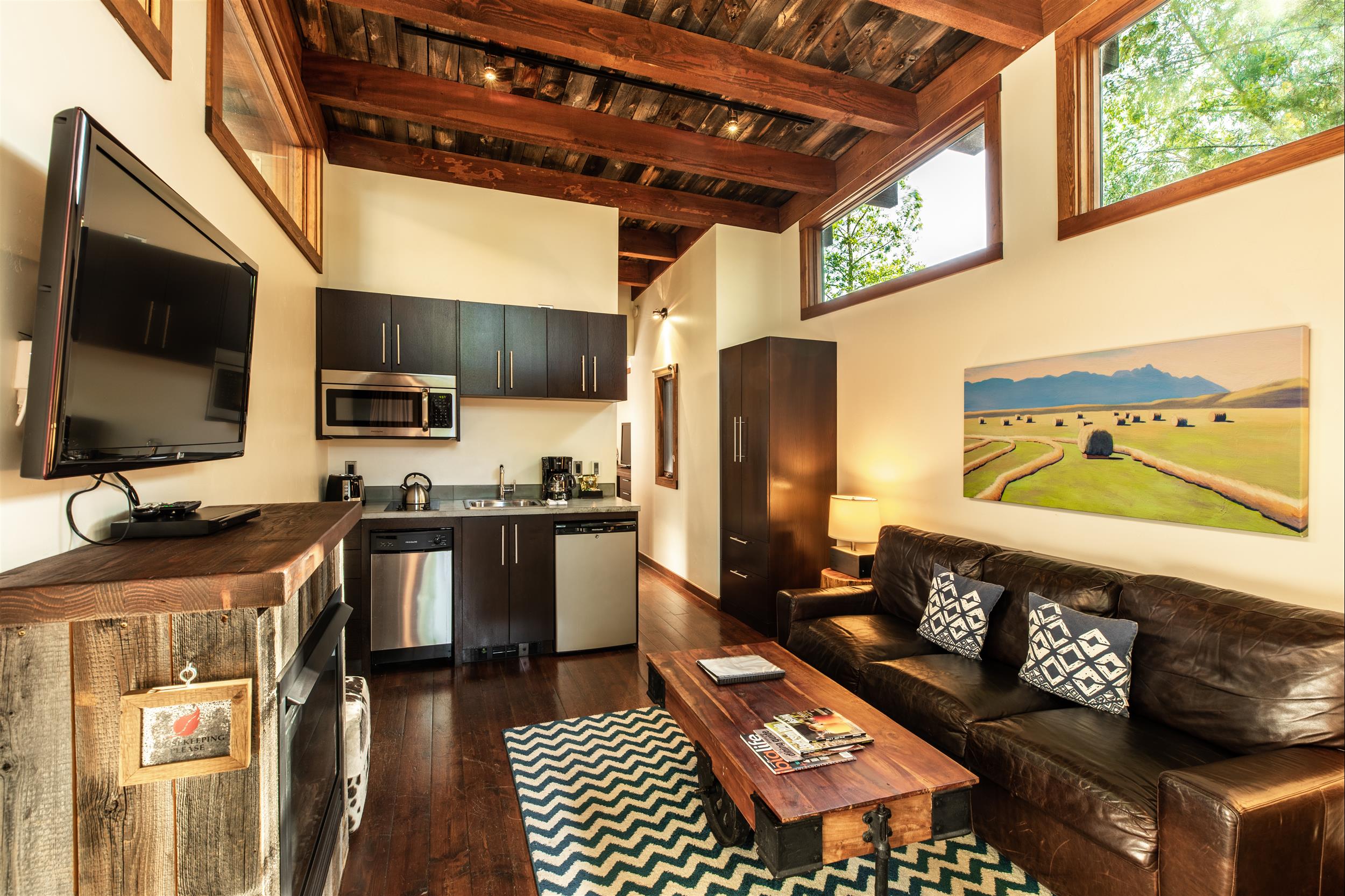 modern kitchenette - wedge cabin jackson hole wy