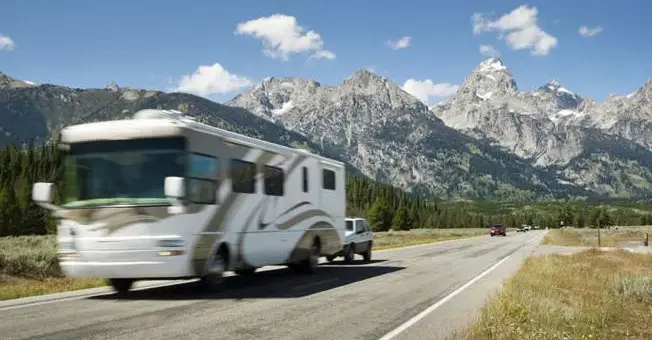 RV and Tetons